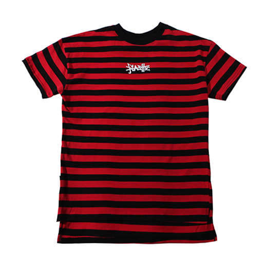 Stripe t-shirt/Red&amp;Black