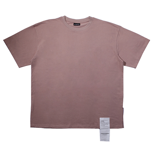 Oversize label t-shirt/beige