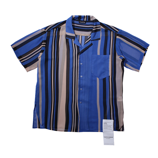 Stripe  silket  shirt /blue