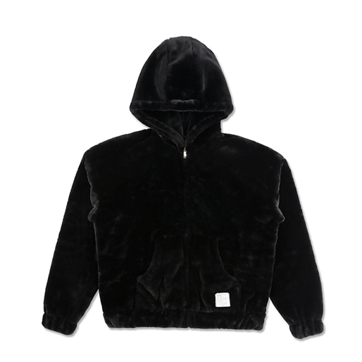 Fur hood zipup / black(soldout)