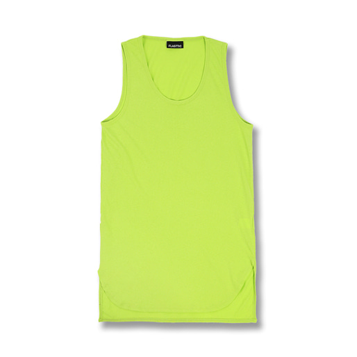 Layerde long sleeveless / yellow green
