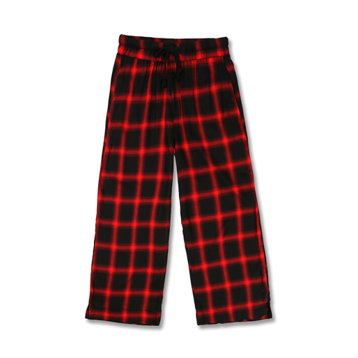 Pajama wide check pants / red 