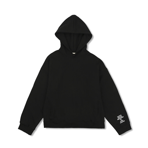 flasttic heavy cotton oversize hoodie/black