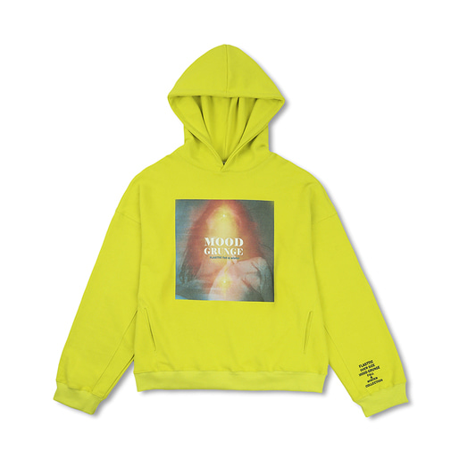 flasttic oversize hoodie mood grunge/lemon