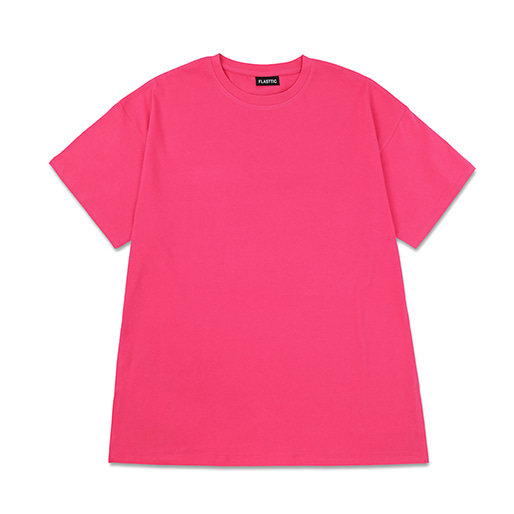 reflective logo round t-shirts/pink