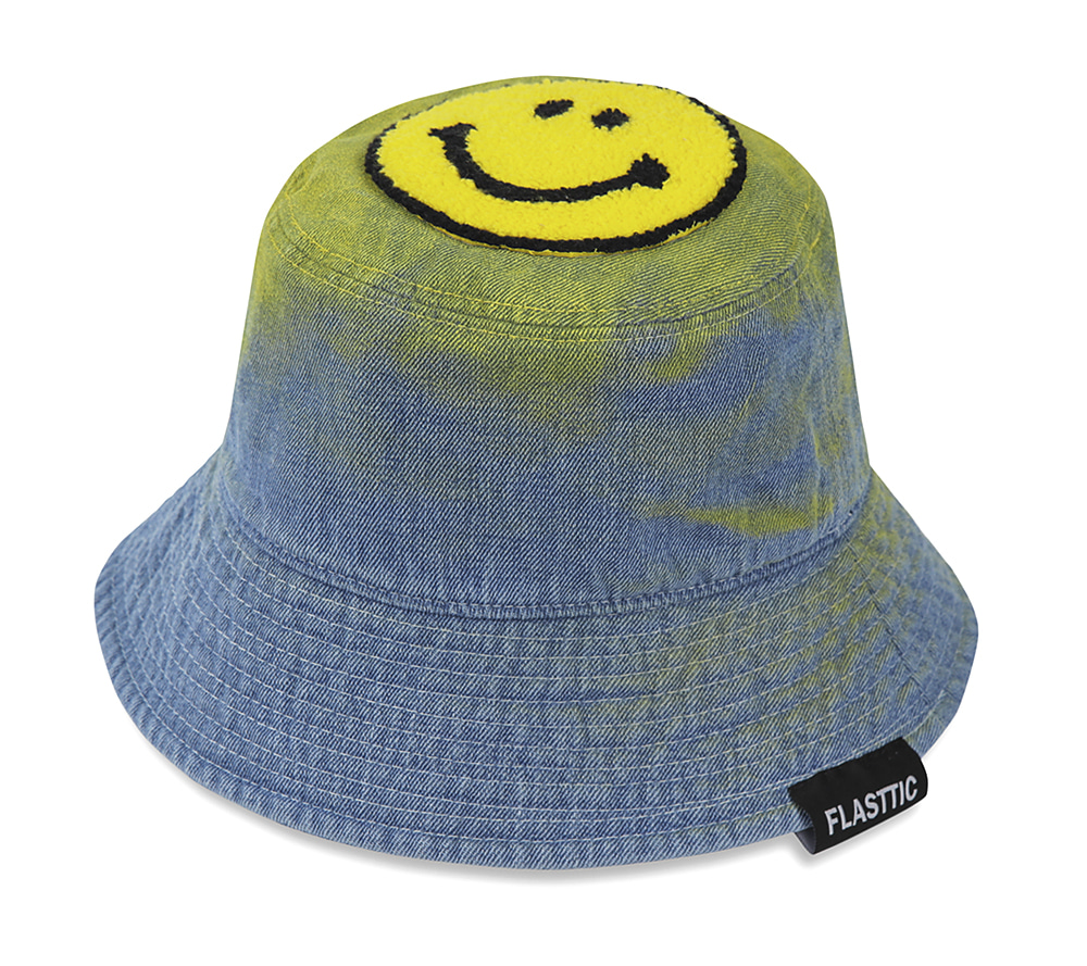flasttic smile patch bucket hat/blue(2차입고완료)